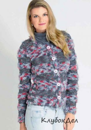 Жакет с многоцветными полосками