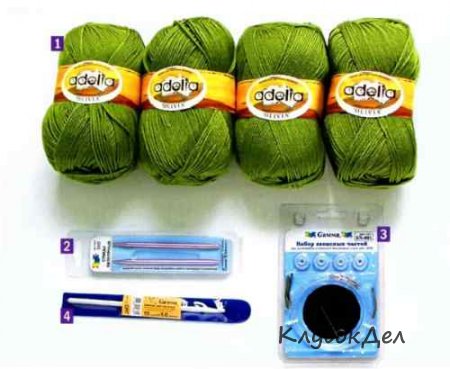 Шарф-снуд спицами описание