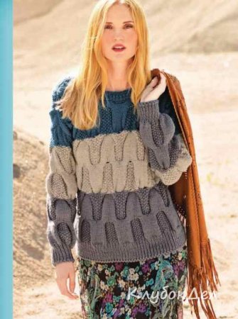 пуловер спицами