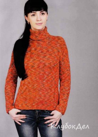 Меланжевый свитер женский