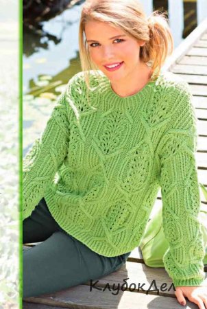 Пуловер спицами