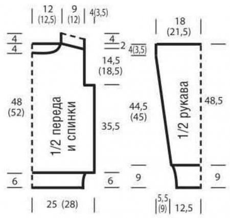 пуловер с узорами выкройки