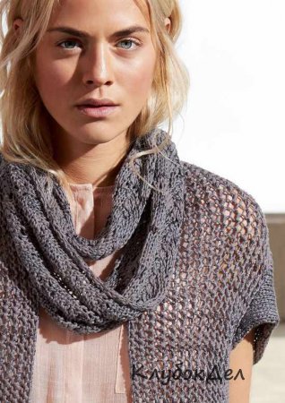 Снуд с ажурными зигзагами