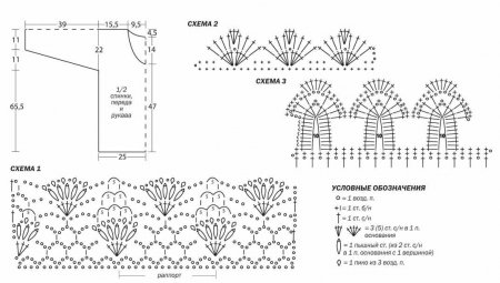 Ажурный джемпер крючком схемы