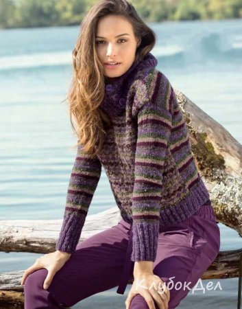 Пятицветный пуловер