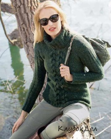 пуловер с «косой»