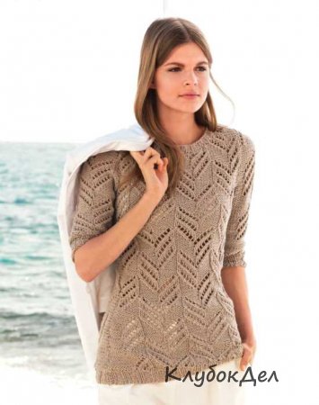 Пуловер с короткими рукавами