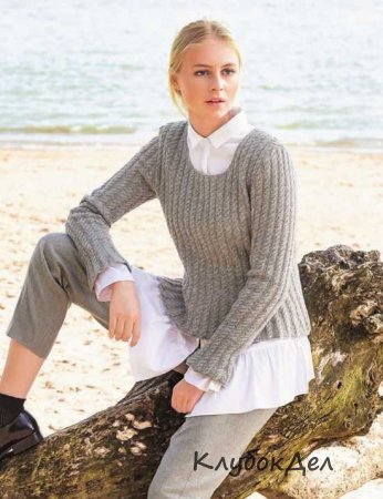 пуловер жемчужного цвета