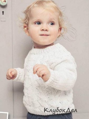 детский пуловер спицами