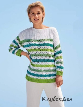 пуловер с кокеткой