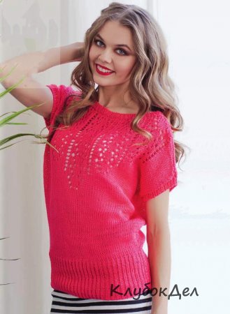 джемпер с ажурным узором