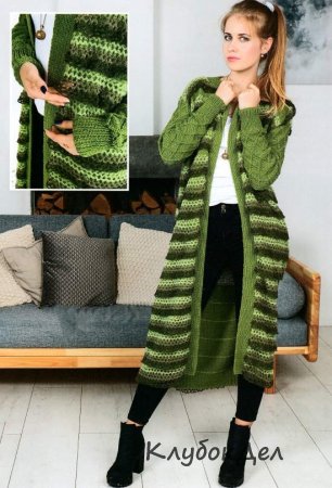 кардиган с декоративной отделкой