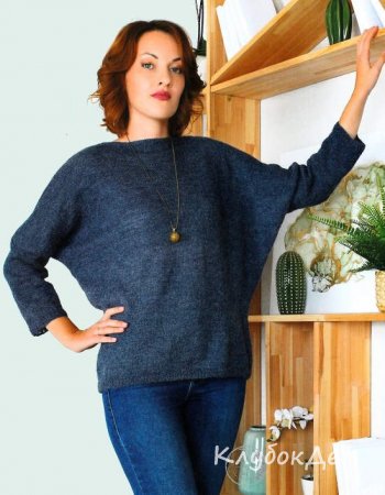 dzhemper «letuchaja mysh» vjazanie spicami