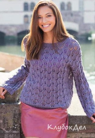 пуловер спицами