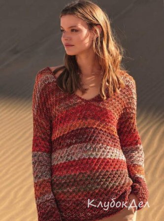 пуловер с узором