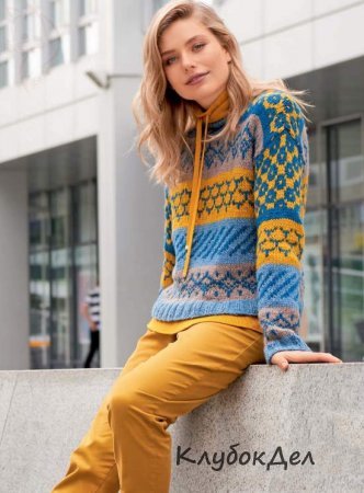 пуловер с жаккардовыми узорами