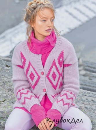 жакет с жаккардовым узором